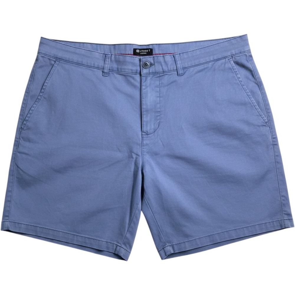 Sperry Premium Apparel Mens Blue Chino Shorts Size 38 Flat Front Casual Cotton
